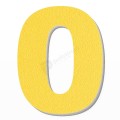 Numero 0 in polistirolo - Arial - Giallo