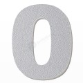 Numero 0 in polistirolo - Arial - Argento