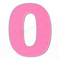 Numero 0 in polistirolo - Arial - Rosa