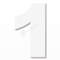 Numero 1 in polistirolo - Arial - Bianco