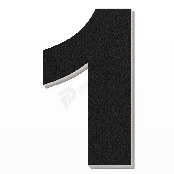 Numero 1 in polistirolo - Arial - Nero