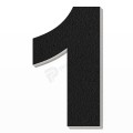 Numero 1 in polistirolo - Arial - Nero