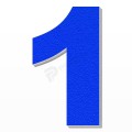 Numero 1 in polistirolo - Arial - Blu