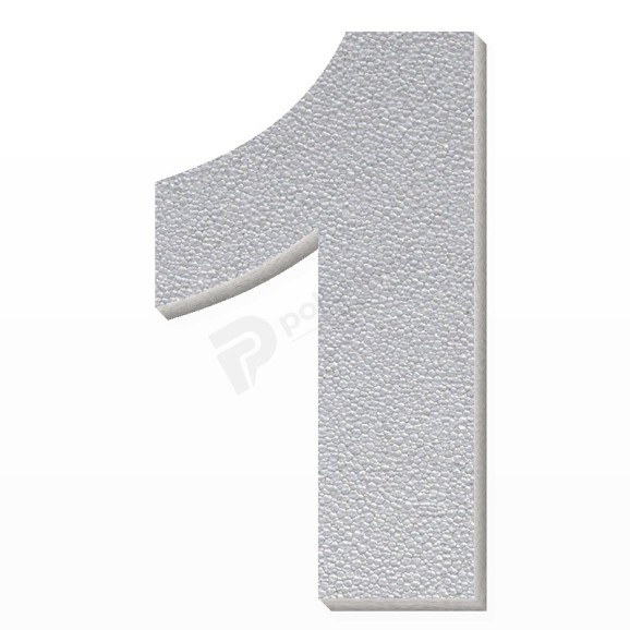 Numero 1 in polistirolo - Arial - Argento
