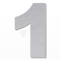 Numero 1 in polistirolo - Arial - Argento