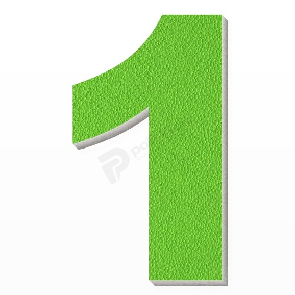 Numero 1 in polistirolo - Arial - Verde