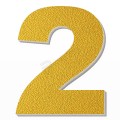 Numero 2 in polistirolo - Arial - Oro