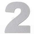 Numero 2 in polistirolo - Arial - Argento