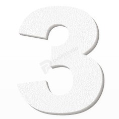 Numero 3 in Polistirolo Personalizzabile per Eventi e Decorazioni 2