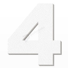 Numero 4 in Polistirolo Personalizzabile per Eventi e Decorazioni 2