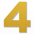 Numero 4 in polistirolo - Arial - Oro