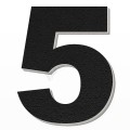 Numero 5 in polistirolo - Arial - Nero