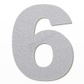 Numero 6 in polistirolo - Arial - Argento