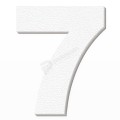 Numero 7 in polistirolo - Arial - Bianco