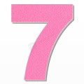 Numero 7 in polistirolo - Arial - Rosa