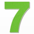 Numero 7 in polistirolo - Arial - Verde