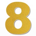 Numero 8 in polistirolo - Arial - Oro