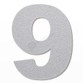 Numero 9 in polistirolo - Arial - Argento