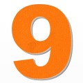 Numero 9 in polistirolo - Arial - Arancione