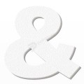 Simbolo & in polistirolo - Arial - Bianco