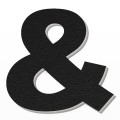 Simbolo & in polistirolo - Arial - Nero