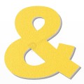 Simbolo & in polistirolo - Arial - Giallo