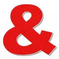 Simbolo & in polistirolo - Arial - Rosso