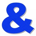 Simbolo & in polistirolo - Arial - Blu