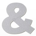 Simbolo & in polistirolo - Arial - Argento