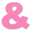 Simbolo & in polistirolo - Arial - Rosa