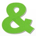 Simbolo & in polistirolo - Arial - Verde