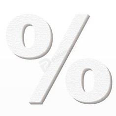 Simbolo Percentuale % in Polistirolo Personalizzato 2