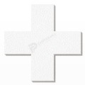 Simbolo + in polistirolo - Arial - Bianco