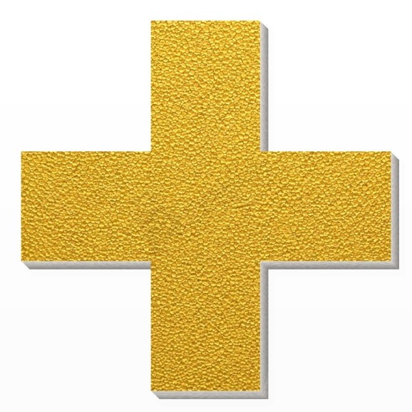 Simbolo + in polistirolo - Arial - Oro