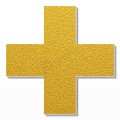 Simbolo + in polistirolo - Arial - Oro