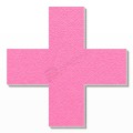 Simbolo + in polistirolo - Arial - Rosa