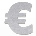 Simbolo € in polistirolo - Arial - Argento