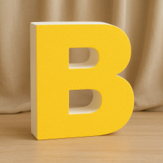 Lettera B in Polistirolo Personalizzabile 10cm 15cm 24cm 45cm