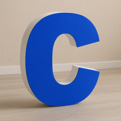 Lettera C in Polistirolo Personalizzabile per Decorazioni