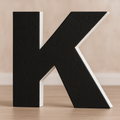 Lettera K in Polistirolo Personalizzabile per Decorazioni