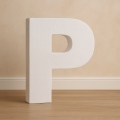 Lettera P in Polistirolo Personalizzabile per Decorazioni