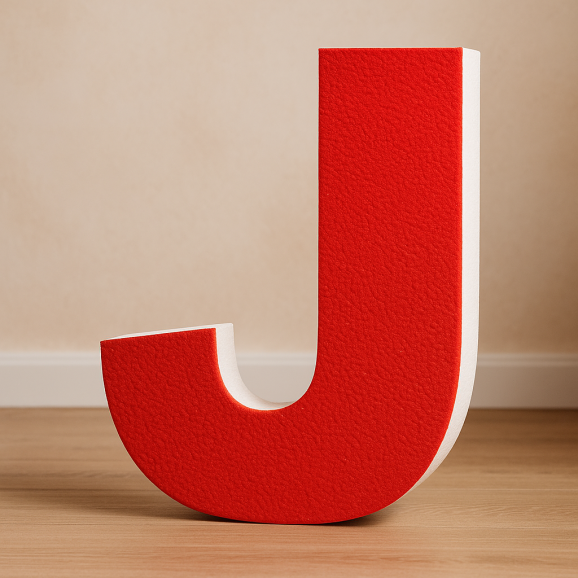 Lettera J in Polistirolo Personalizzabile per...
