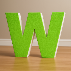 Lettera W in Polistirolo Personalizzabile per Decorazioni